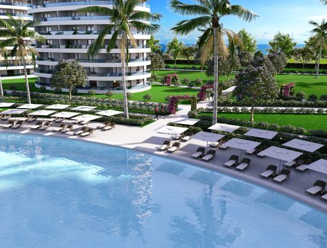 Ocean Life Residence havuz ve sosyal alanları